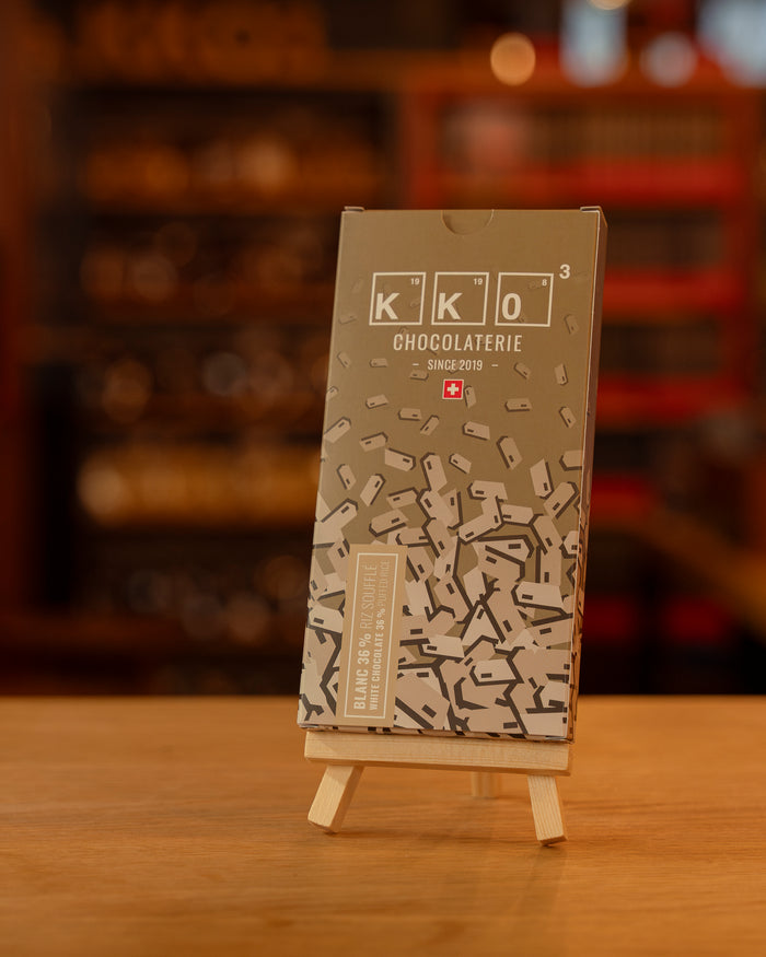 Tablette chocolat blanc 36% riz soufflé – Edelweiss