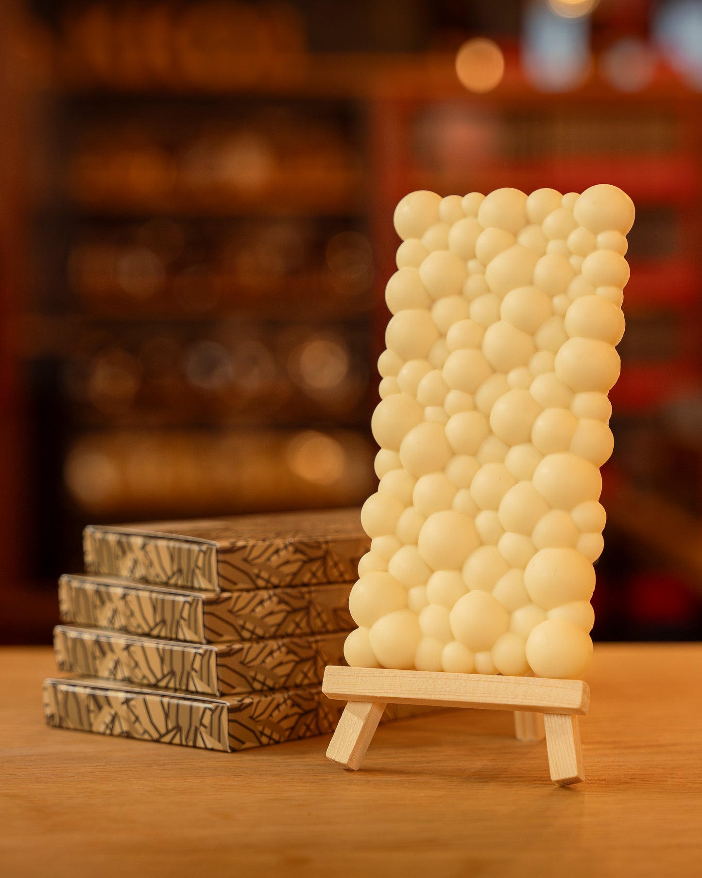 Tablette chocolat blanc Edelweiss 36 % — KKO³, Porrentruy (détail)