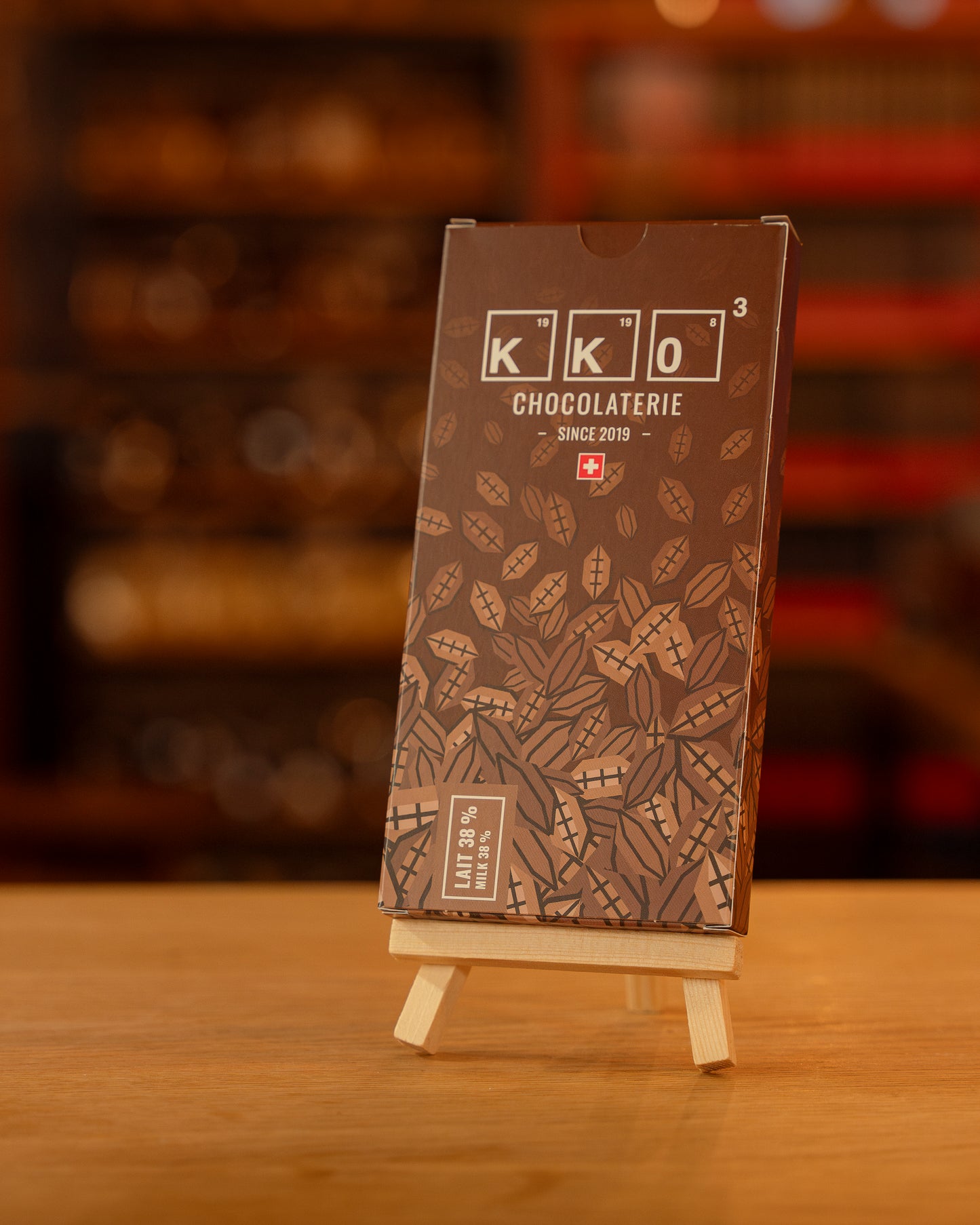 Tablette chocolat au lait Maracaïbo 38 % — KKO³, Porrentruy